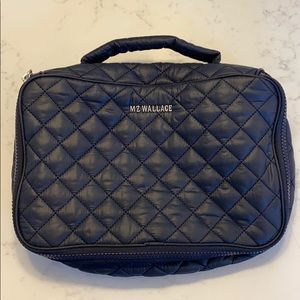 LIKE NEW Navy MZ Wallace Zip Around Cosmetic Bag